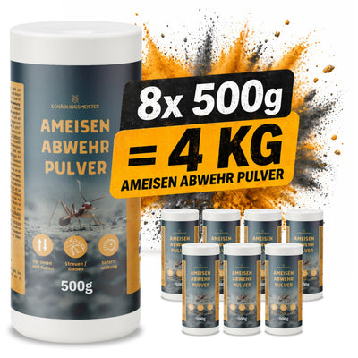 Ameisen Abwehr Pulver – 4 Kg XXL Set – Für Innen & Außen