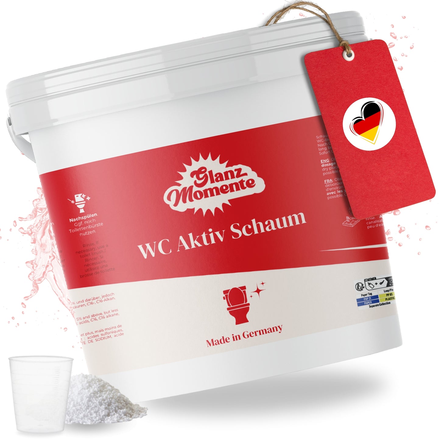 WC Schaumreiniger - Gegen Flecken Kalk Gerüche mit Zitrusduft