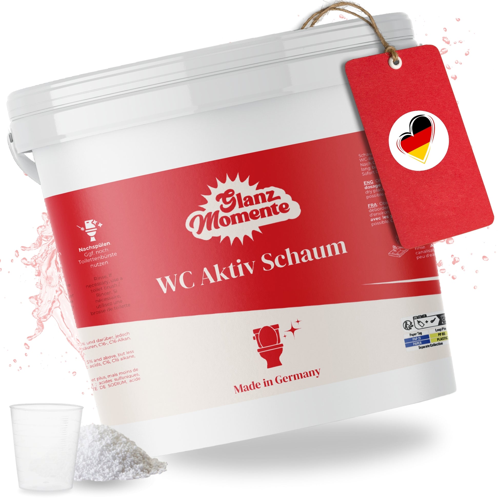 WC Schaumreiniger - Gegen Flecken Kalk Gerüche mit Zitrusduft