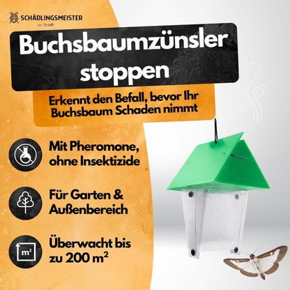 Buchsbaumzünsler Pheromonfalle - Überwachung bis 200 m²