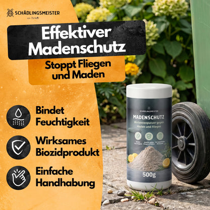 Madenschutz Biotonnenpulver – 500 g – Gegen Maden, Fliegen & Geruch – PT19 Repellent