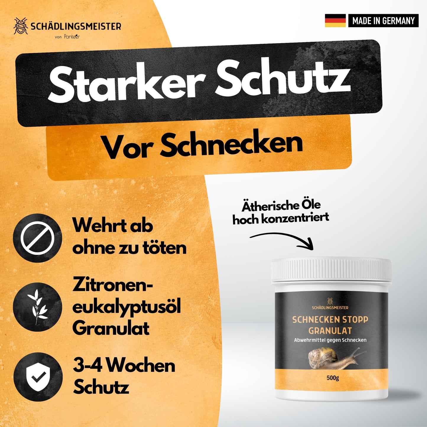 Schnecken Stopp Granulat - 500g - Abwehren nicht töten