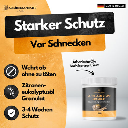 Schnecken Stopp Granulat - 500g - Abwehren nicht töten