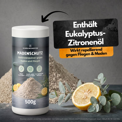 Madenschutz Biotonnenpulver – 500 g – Gegen Maden, Fliegen & Geruch – PT19 Repellent