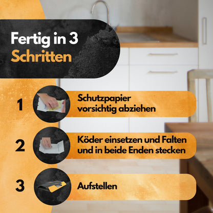 Schabenfalle - 5 Stück - inkl. Köder - Kakerlaken bekämpfen - Zum Monitoring - 5 Stück