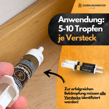 Schaben Komplettlösung - 2 x 10g Schabengel und 5 Schabenfallen (AMP 9 RB)