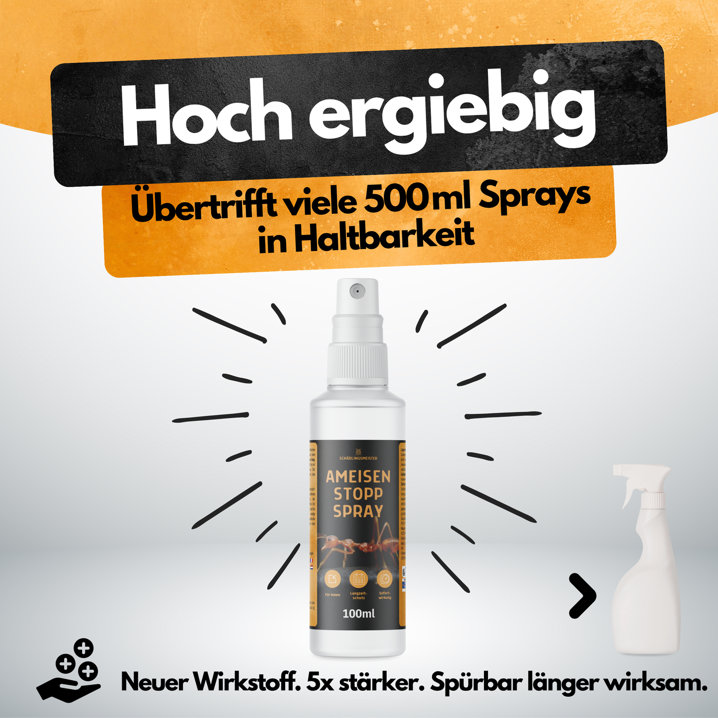 Ameisen Stopp Spray - 100 ml - Hoch konzentriert - 12 Wochen Langzeitschutz
