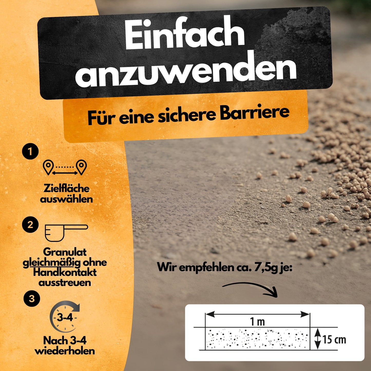 Schnecken Stopp Granulat - 500g - Abwehren nicht töten