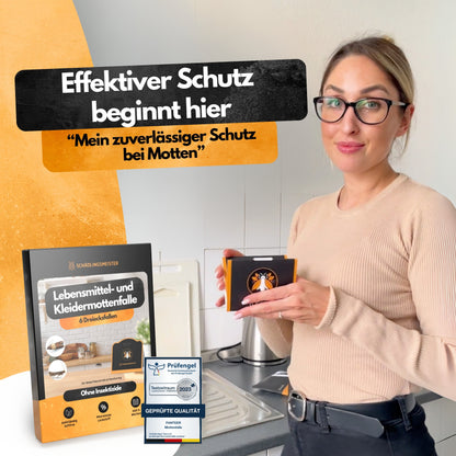 Mottenfalle - 6 Stück - Mottenschutz gegen 2 Mottenarten - Zum Monitoring