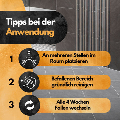 Silberfischfalle - 12 Stück - inkl. Köder - Zum Monitoring