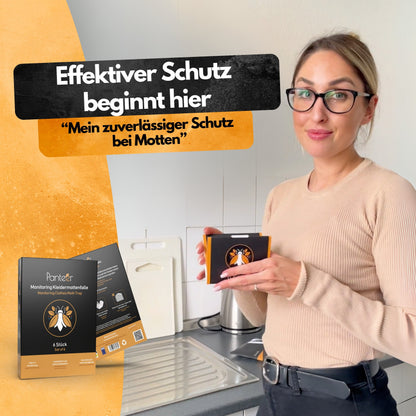 Kleidermotten Mottenfalle - 6 Stück - Pheromonfalle - Zum Monitoring - 6 Stück