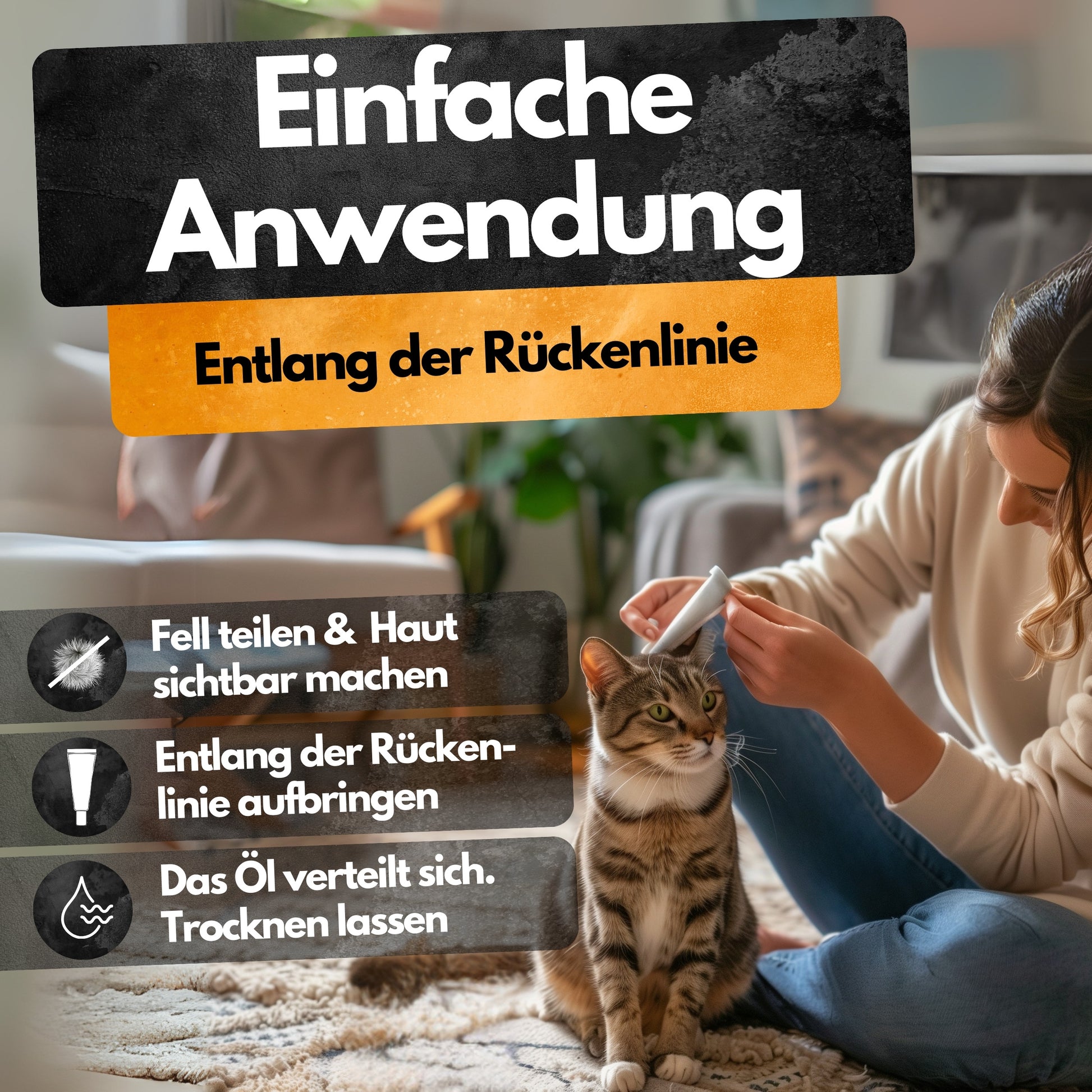 Spot On Repellent - 3 Tuben - Gegen Flöhe Zecken Läuse - Für Katzen und Hunde