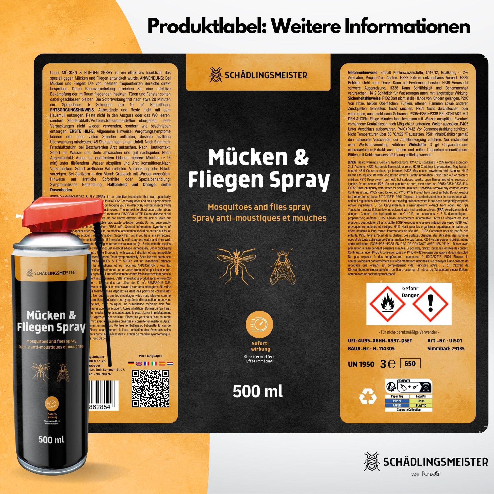 Mücken & Fliegen Spray - 500ml