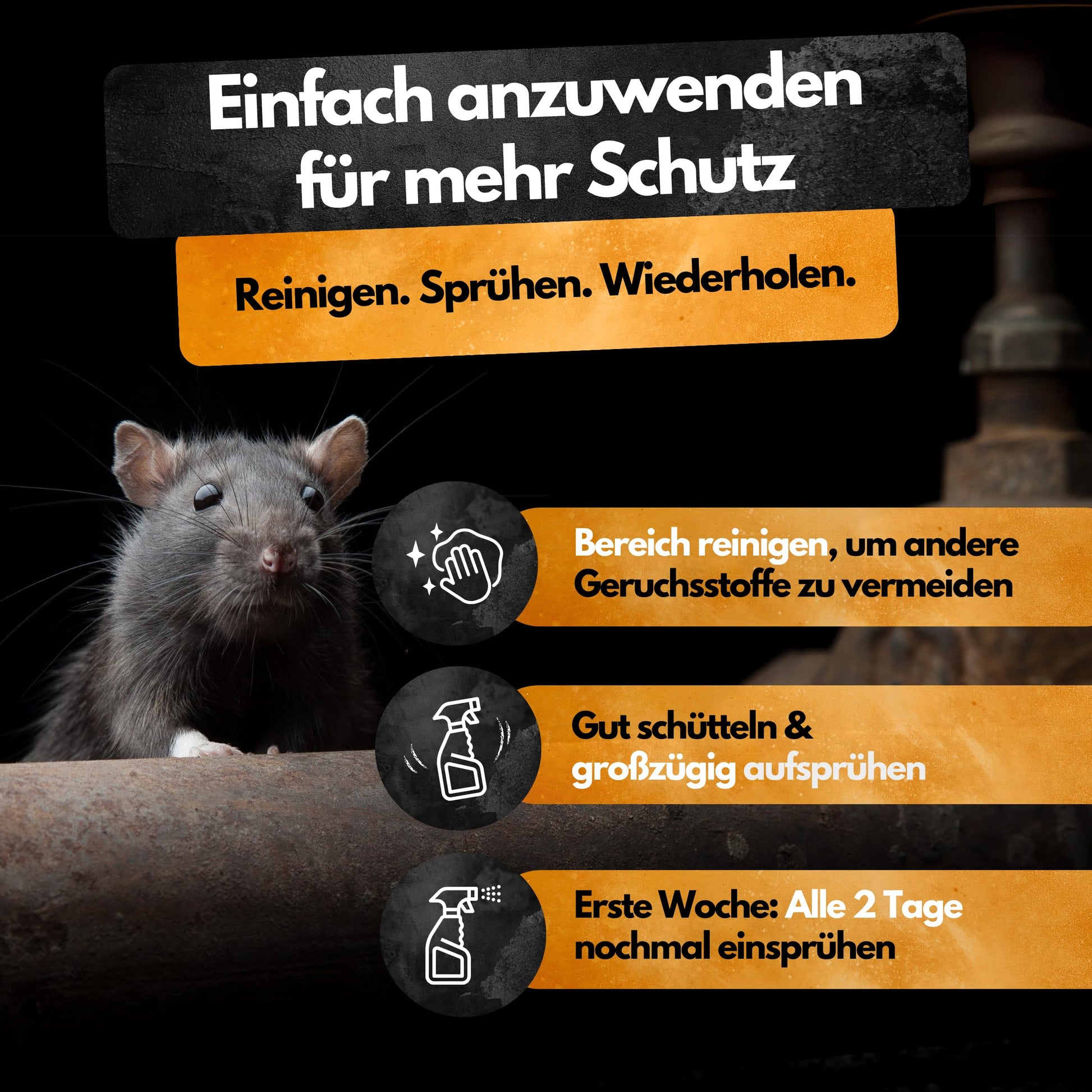 Ratten & Mäuse Abwehrspray - 500 ml