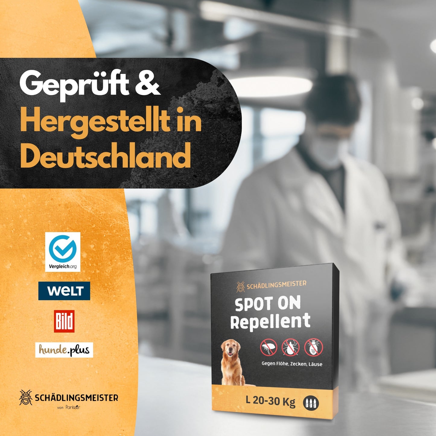 Spot On Repellent - 3 Tuben - Gegen Flöhe Zecken Läuse - Für Katzen und Hunde