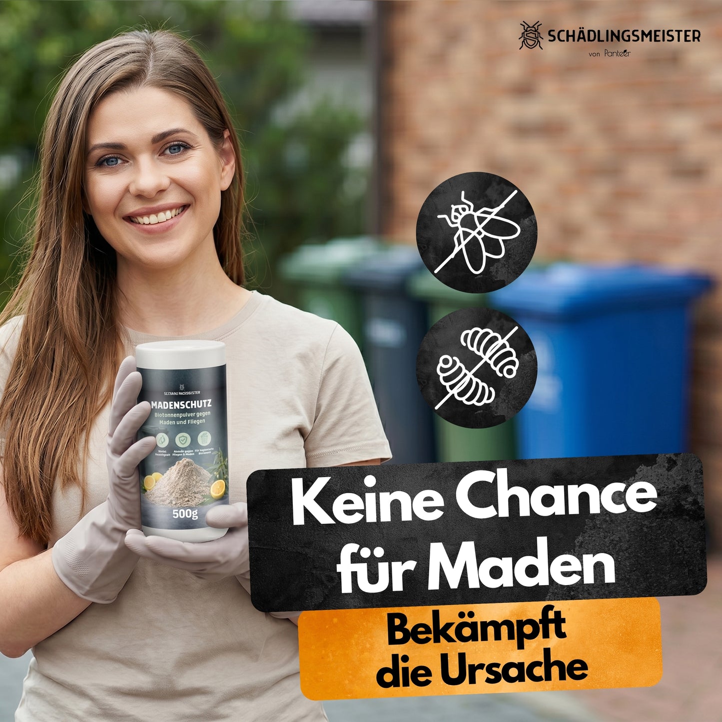 Madenschutz Biotonnenpulver – 500 g – Gegen Maden, Fliegen & Geruch – PT19 Repellent