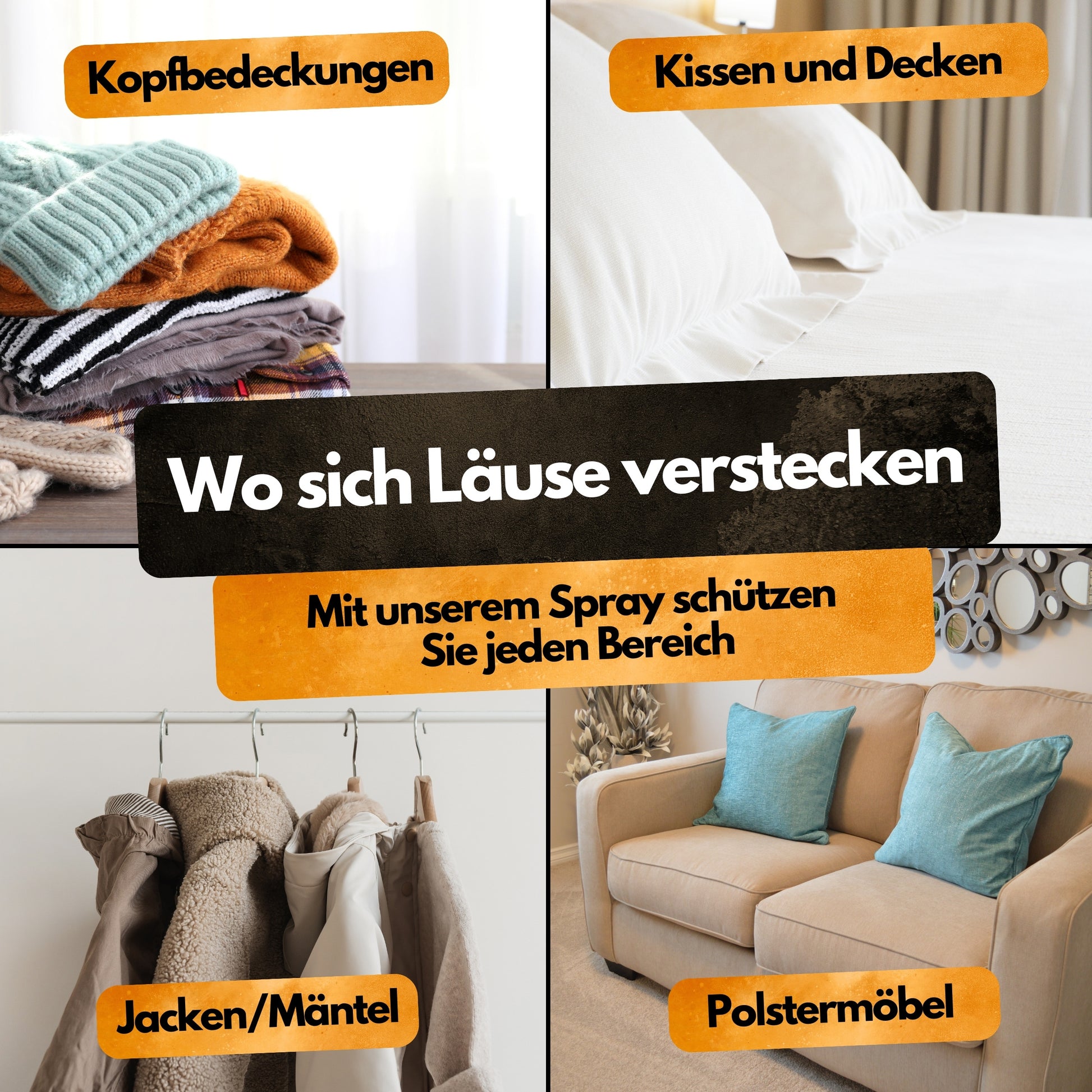 Läuse Abwehrspray - 500 ml - Repellent - Mit Eukalyptus