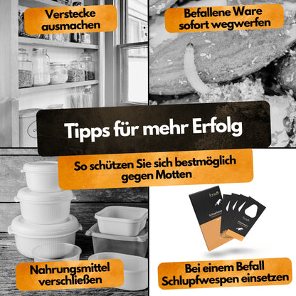 Mottenfalle - 6 Stück - Mottenschutz gegen 2 Mottenarten - Zum Monitoring