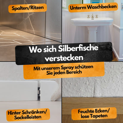 Silberfisch Abwehrspray - 500 ml - Repellent - Mit Eukalyptus