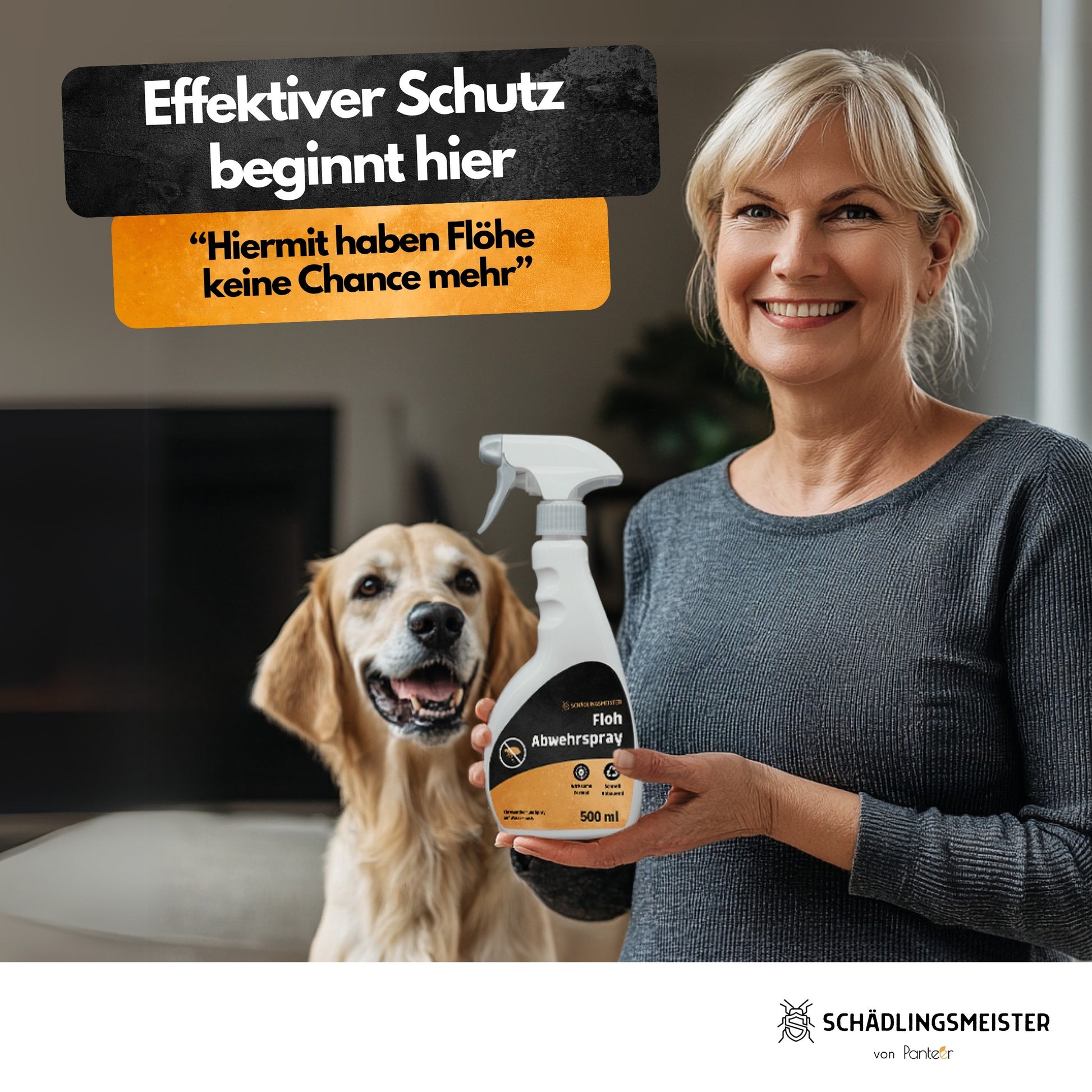 Floh Abwehrspray - 500 ml - Repellent - Mit Eukalyptus