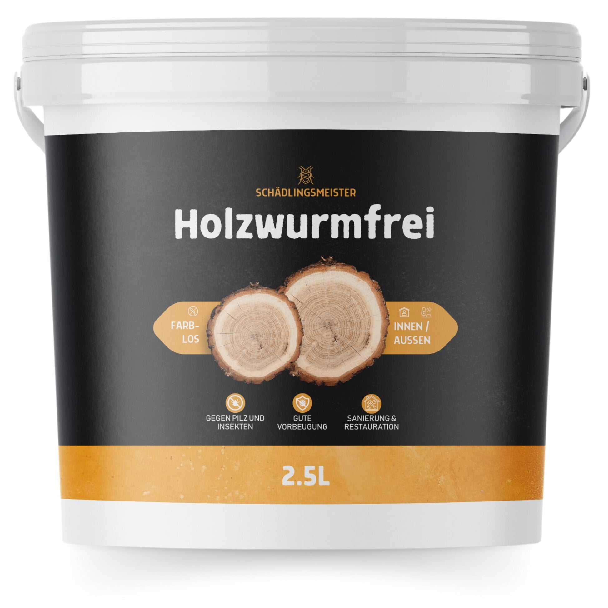 Holzwurmfrei - 2500ml - Holzschutzmittel - Biozidfrei - Produktion & Tests Made in Germany