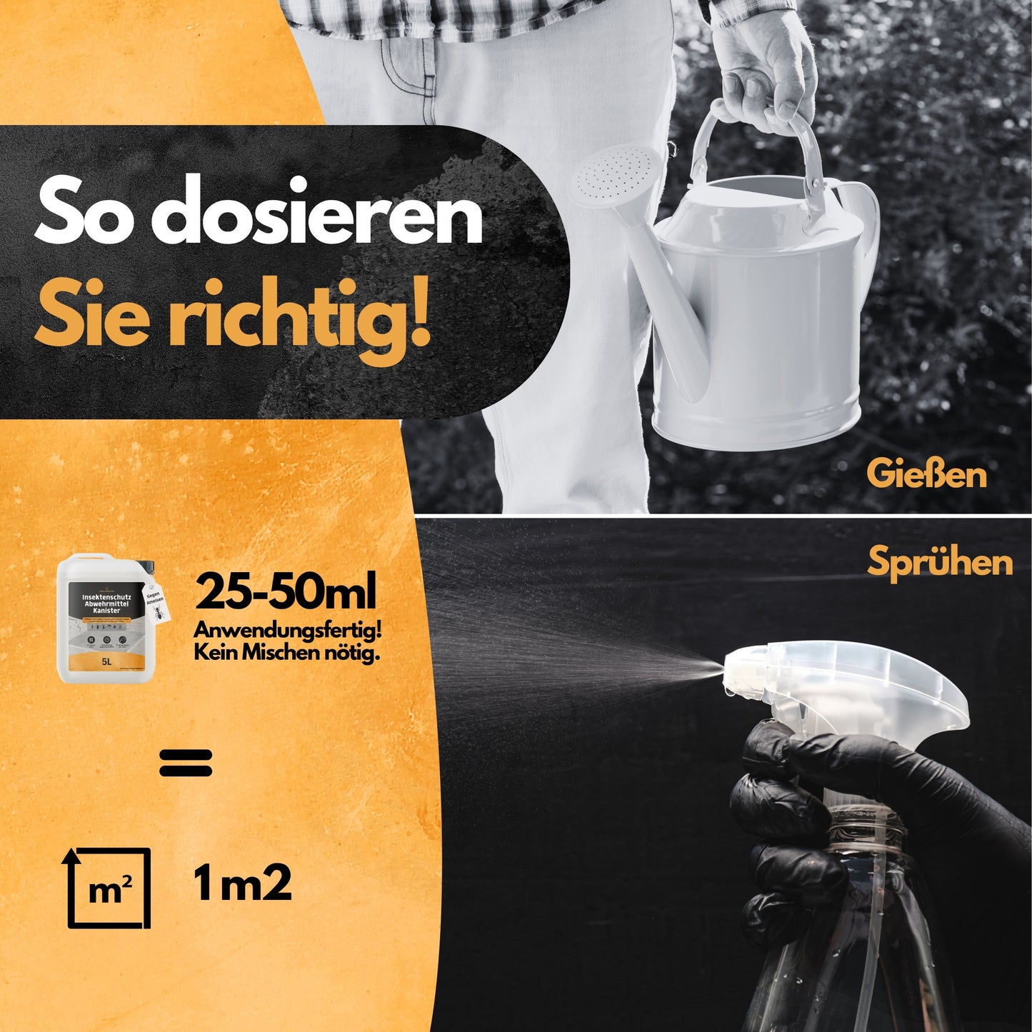 Gegen Asseln! – Insektenschutz Abwehrmittel Kanister – 5L - Anwendungsfertig