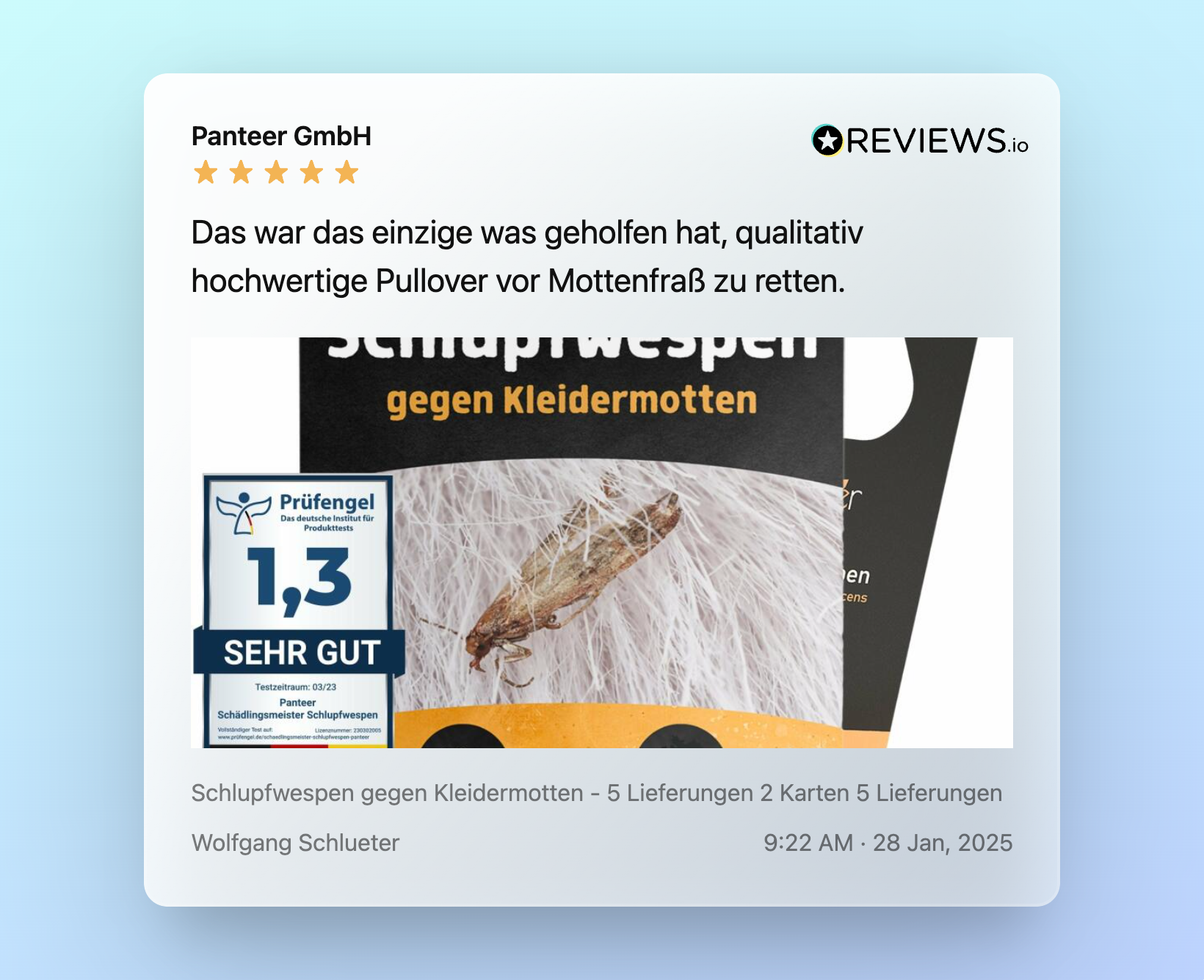 Kundenmeinung Schlupfwespen
