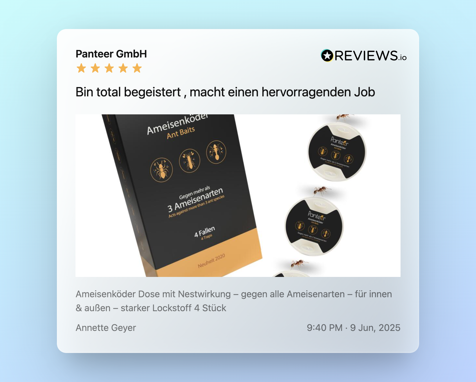 Kundenmeinung Ameisenköderdose