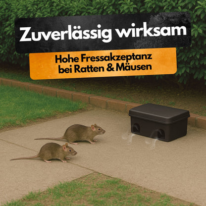 Propasta 25 – 5 Kg – Profi Rattengift mit Brodifacoum 0.0025 % – Köderpaste (500x10 g) – Nur für sachkundige Verwender