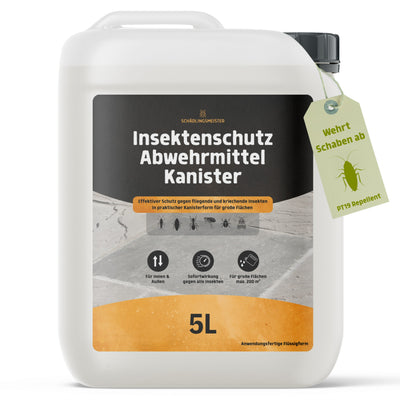 Gegen Schaben! – Insektenschutz Abwehrmittel Kanister – 5L - Anwendungsfertig