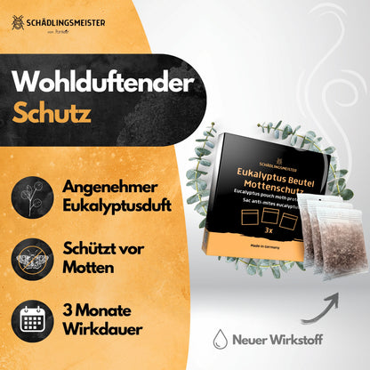 Eukalyptus Beutel Mottenschutz - Duftsäckchen - 3 Stück